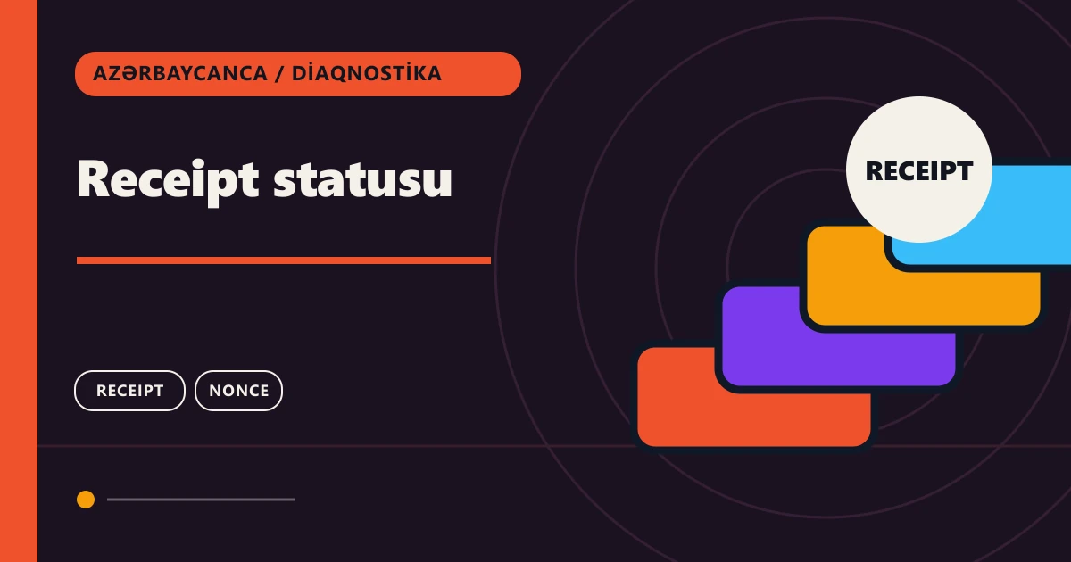 Receipt statusu: zəncirüstü köçürmə üzrə diaqnostika mövzu illüstrasiyası