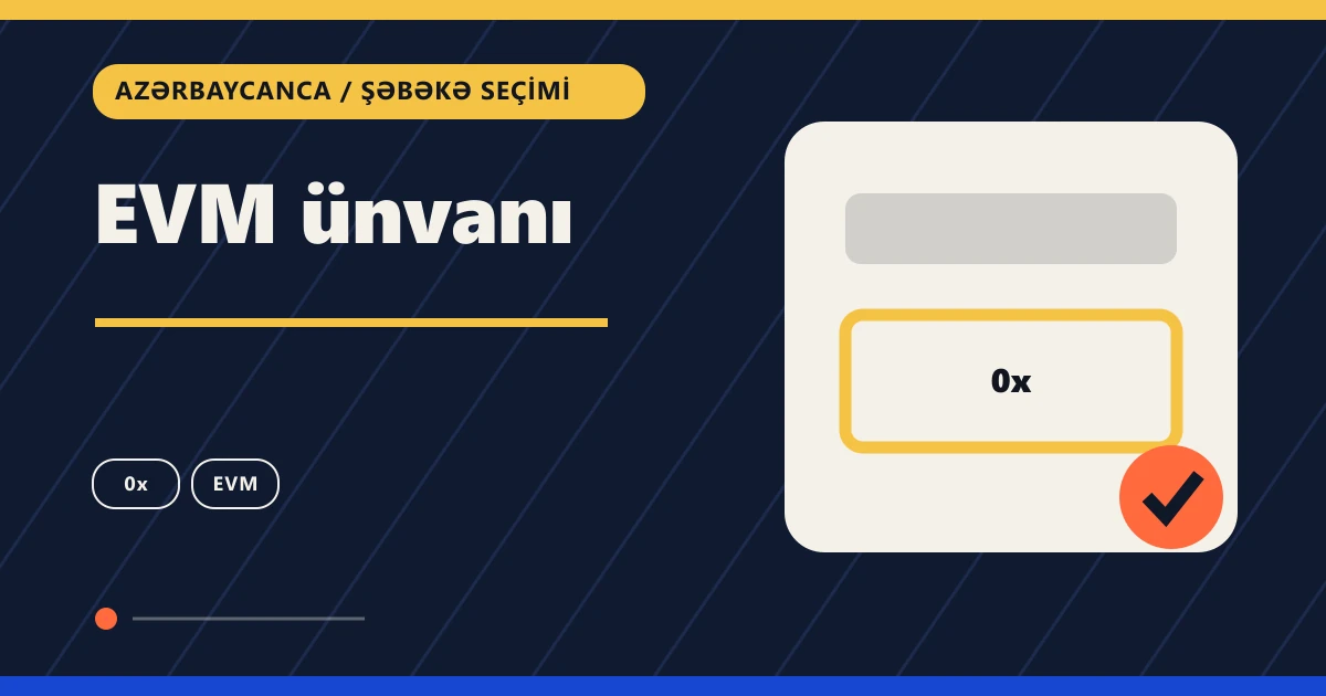 EVM ünvanı: zəncirüstü köçürmə üzrə şəbəkə seçimi mövzu illüstrasiyası