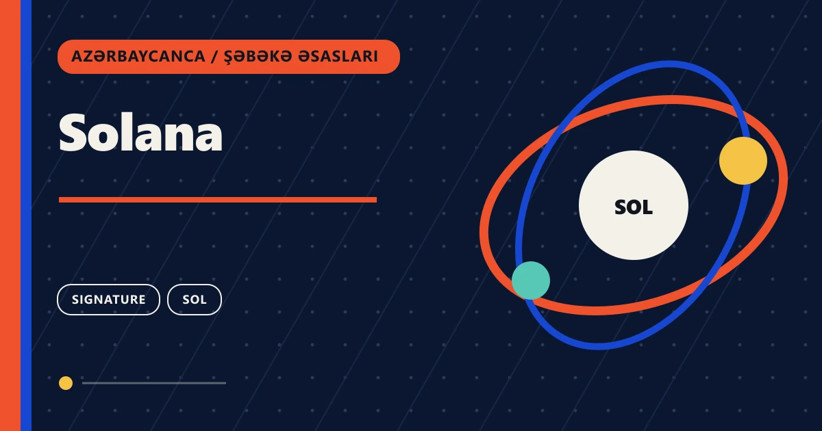 Solana: zəncirüstü köçürmə üzrə şəbəkə əsasları mövzu illüstrasiyası