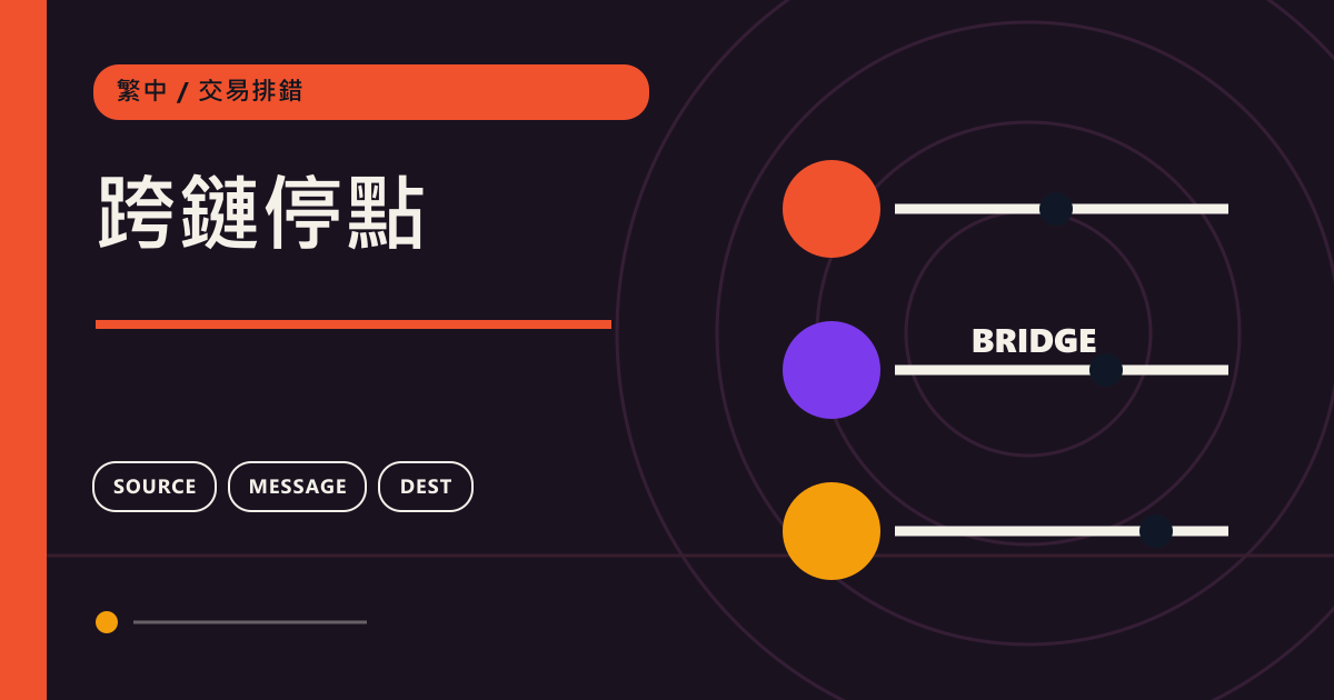 跨鏈停點：鏈上轉帳交易排錯主題圖